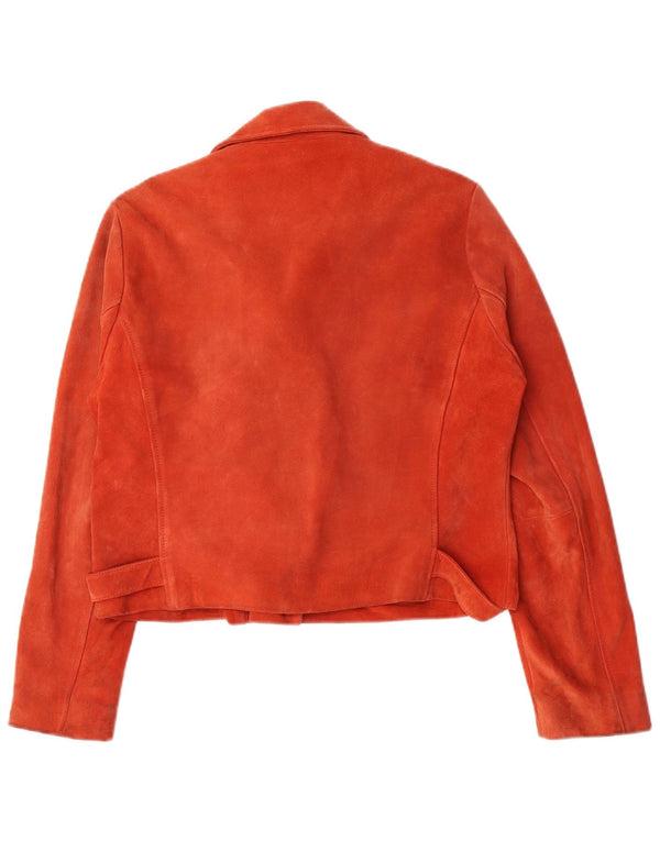 Topshop Dame Ruskind Biker Jacket UK 16 Large Pink Læder