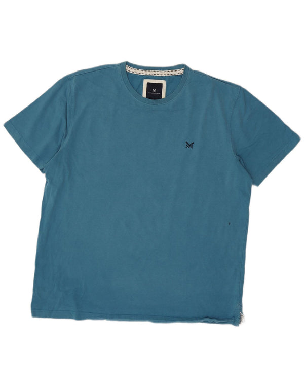 Crew Clothing Herre T-Shirt Top XL Blå Bomuld