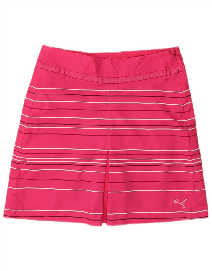Puma Womens Skort UK 12 Medium Pink Stribet Polyester Sports