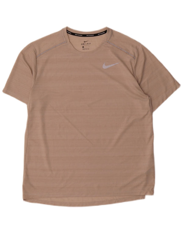 Nike Herre Dri Fit T-shirt Top Stor Pink Nålestribet Polyester