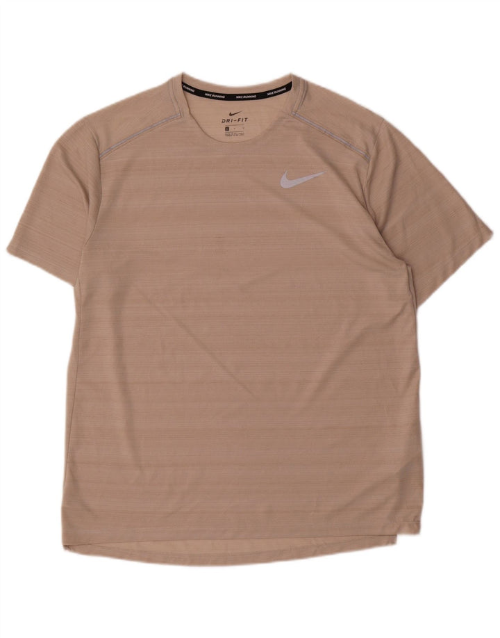 Nike Herre Dri Fit T-shirt Top Stor Pink Nålestribet Polyester