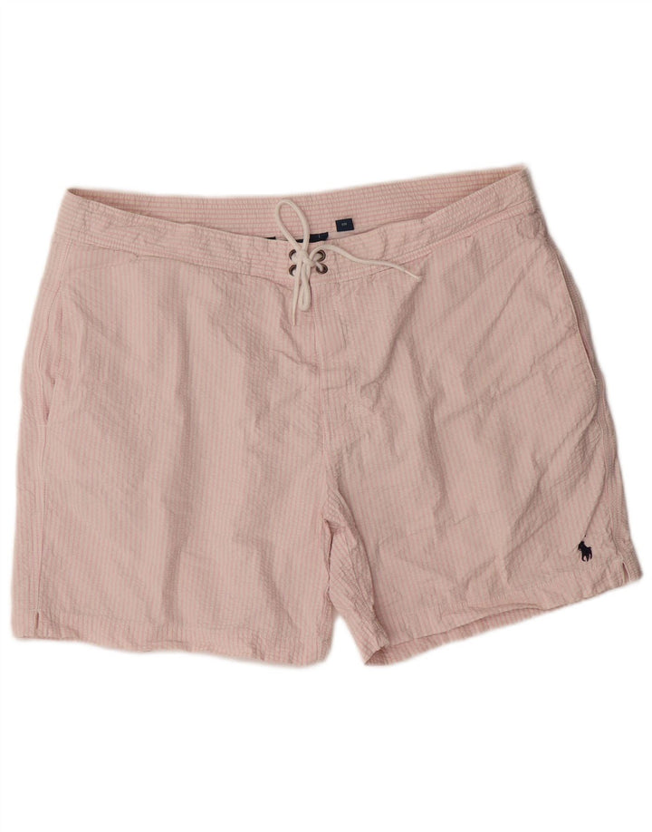 POLO RALPH LAUREN Badeshorts til mænd Medium Pink Stribet Bomuld