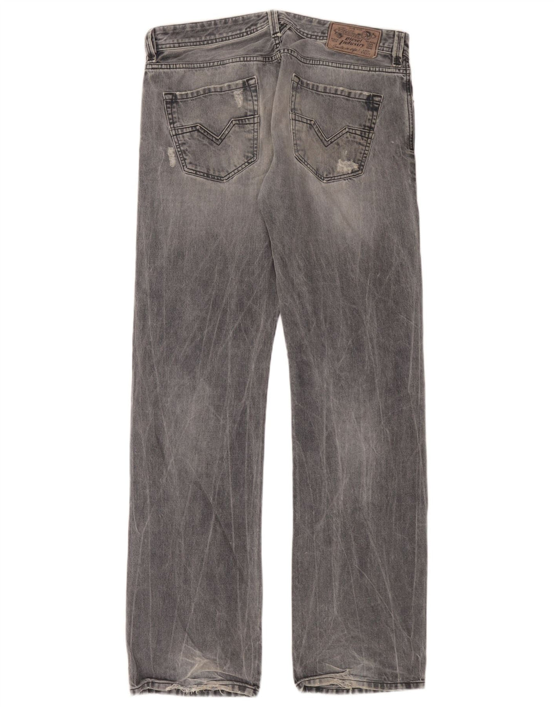 Diesel Herre Distressed Cargo Straight Jeans W32 L34 Blå Bomuld