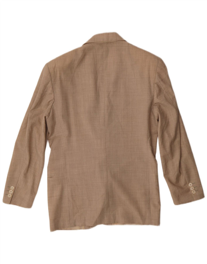 Ravazzolo Herre 2-knaps blazerjakke IT 46 Small Beige Virgin Wool