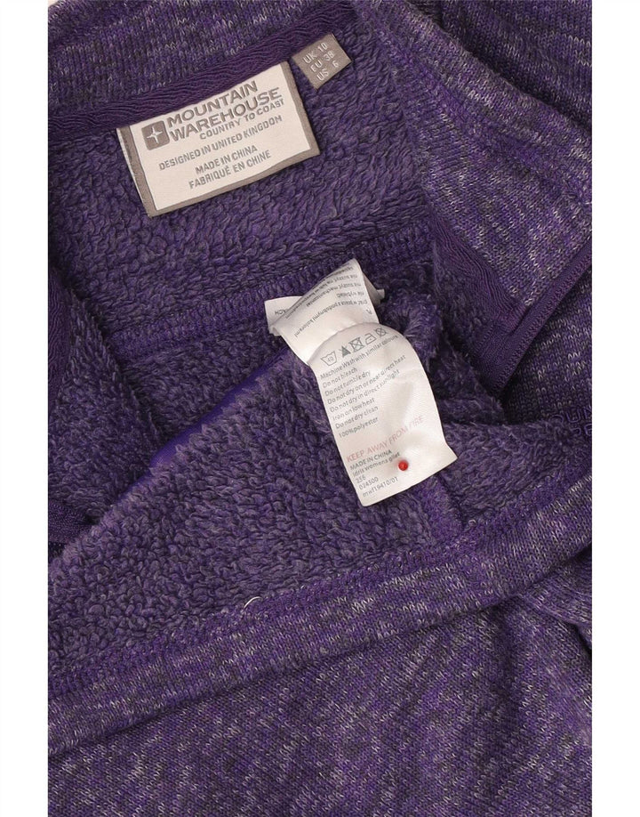 Mountain Warehouse Womens træningsdragt topjakke UK 10 Small Purple Flecked