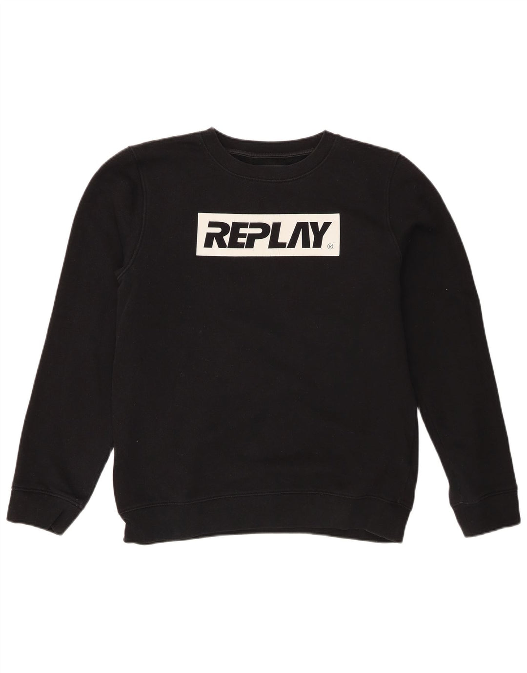 Replay Herre Grafisk Sweatshirt Jumper Medium Sort