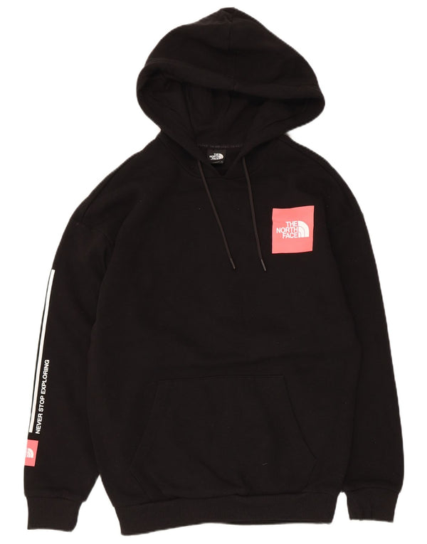 The North Face Graphic Hoodie Jumper UK 10 Small Black Bomuld