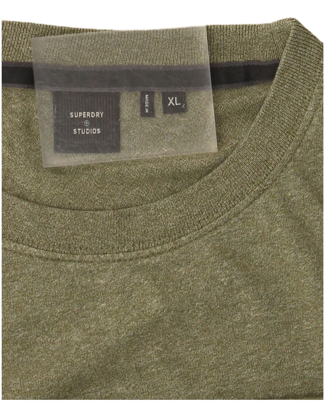 Superdry Herre T-shirt Top XL Khaki Flecked