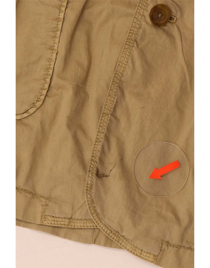 Lukket Herre 2-knaps blazerjakke IT 48 Medium Beige Bomuld