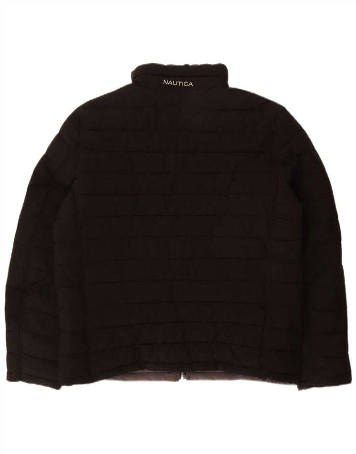NAUTICA Herre vendbar polstret jakke UK 40 Stor sort polyester