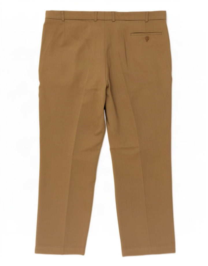 Marks & Spencer Herre Pegged Suit Bukser W44 L29 Beige Polyester