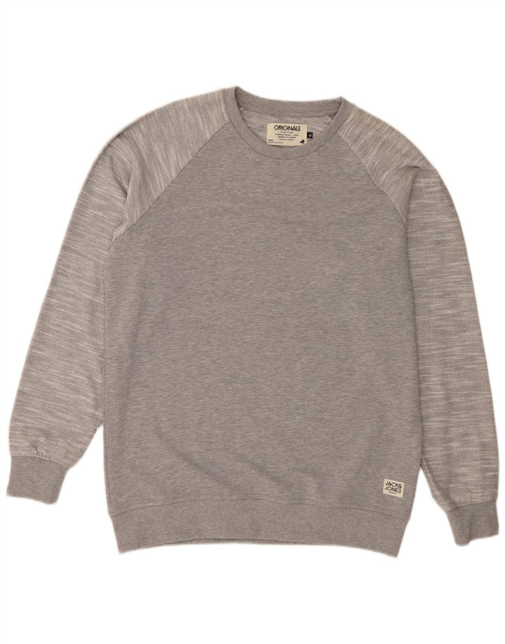 Jack & Jones Sweatshirt til mænd XL Grå Flecked Polyester
