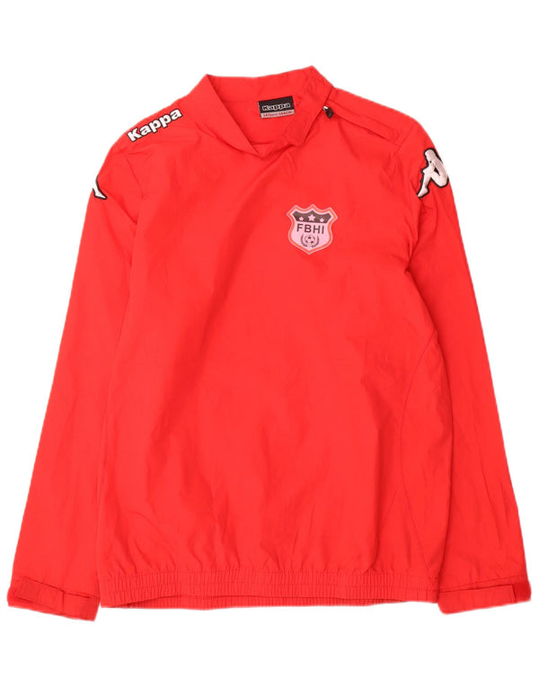 Kappa Boys Grafisk Zip Neck Pullover Træningsdragt Top 13-14 År Rød