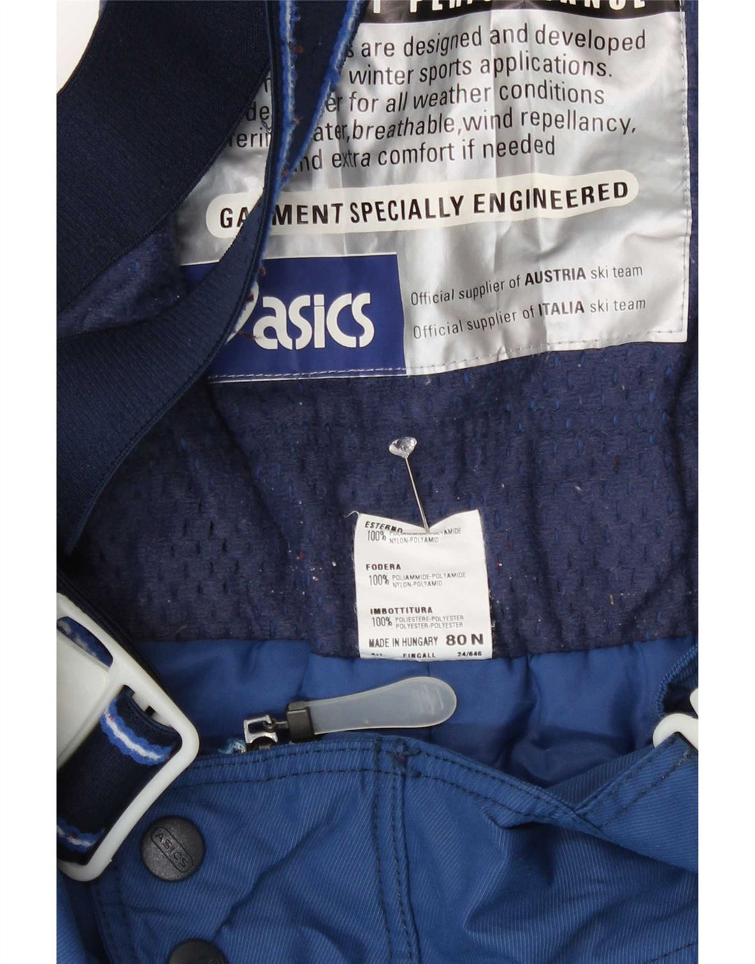Asics Herre Dungarees Skibukser Small Blue Colourblock Polyamid