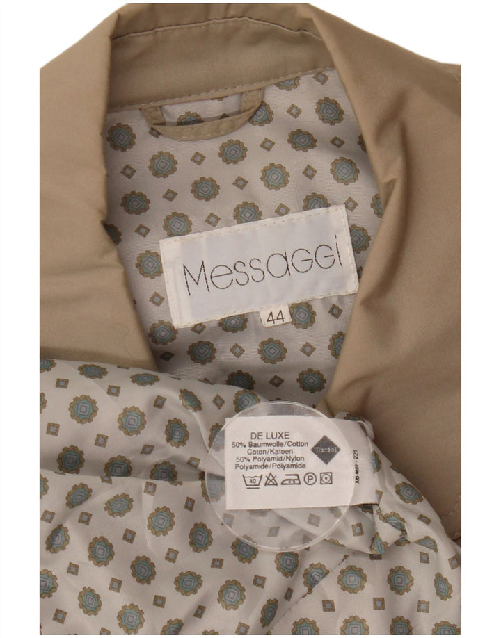 Vintage oversize regnfrakke til kvinder EU 44 XL beige bomuld