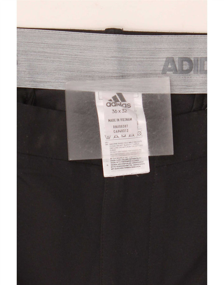 Adidas Straight Chino-bukser til mænd W36 L32 Sort polyester