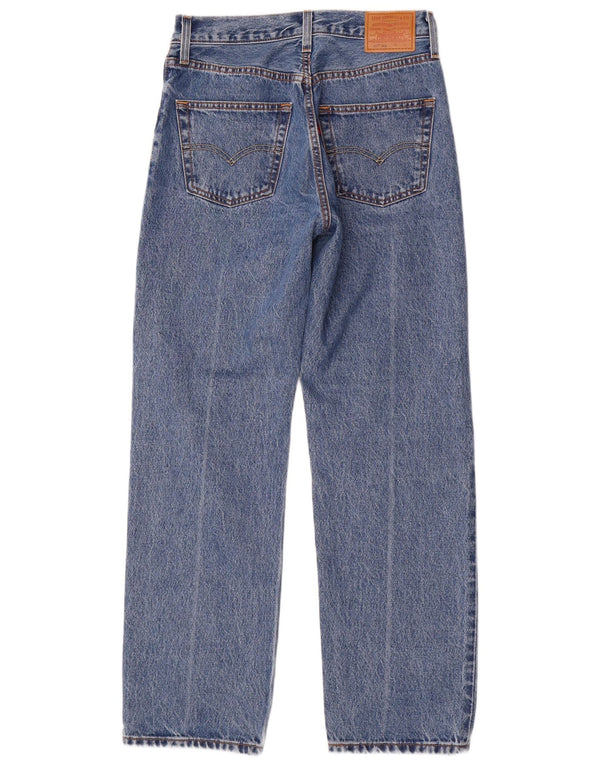 Levi's Dame 501 lige jeans W26 L30 Blå Bomuld 90'erne
