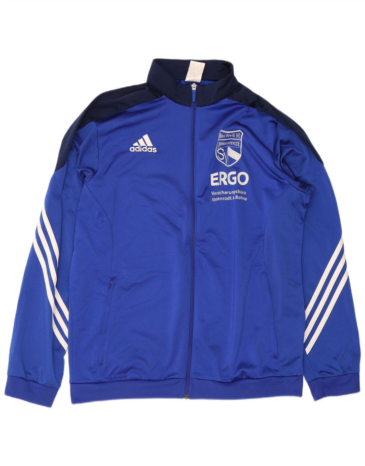 Adidas Grafisk træningsdragt jakke til mænd Large Blue Colourblock Polyester