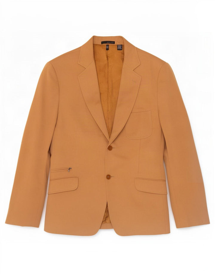 Zara Herre 2-knaps blazerjakke EU 52 Stor beige bomuld