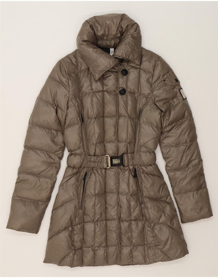 REFRIGUE Womens Padded Coat UK 10 Small Grey Polyester Vintage Refrigue and Second-Hand Refrigue from Messina Hembry 