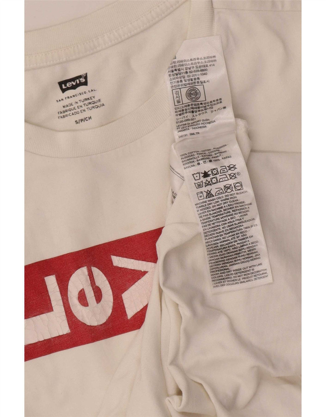Levi's Herre grafisk T-shirt Top Lille hvid bomuld