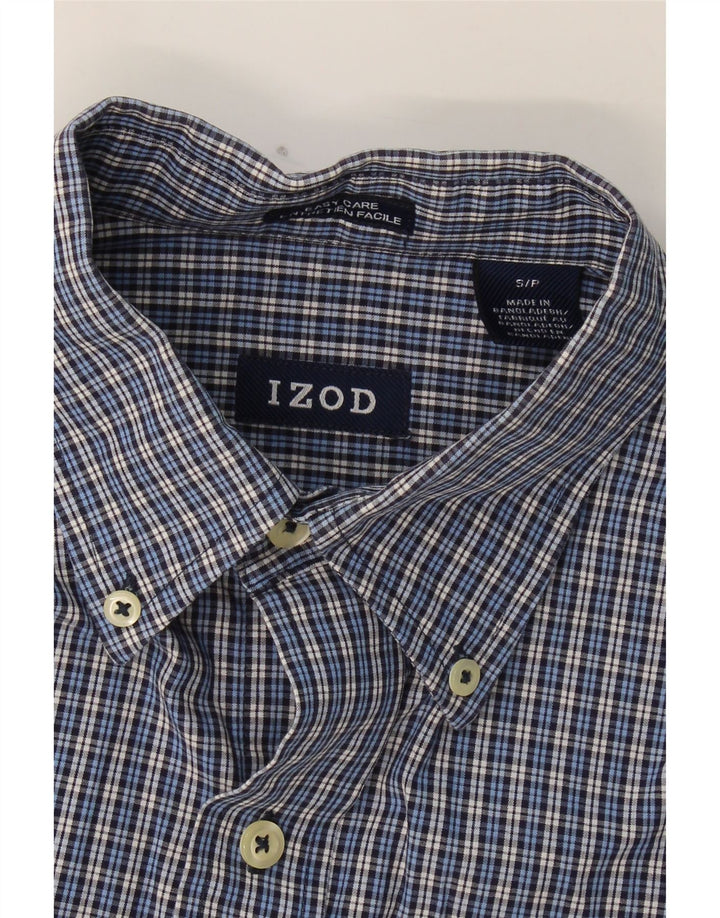 IZOD Mens Easy Care Shirt Small Blue Check Cotton Vintage Izod and Second-Hand Izod from Messina Hembry 