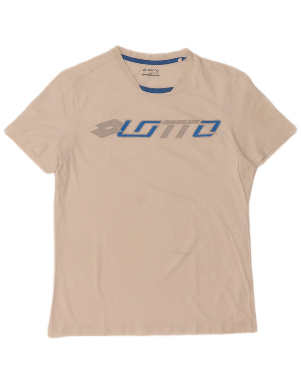 Lotto Herre Grafisk T-Shirt Top Medium Hvid