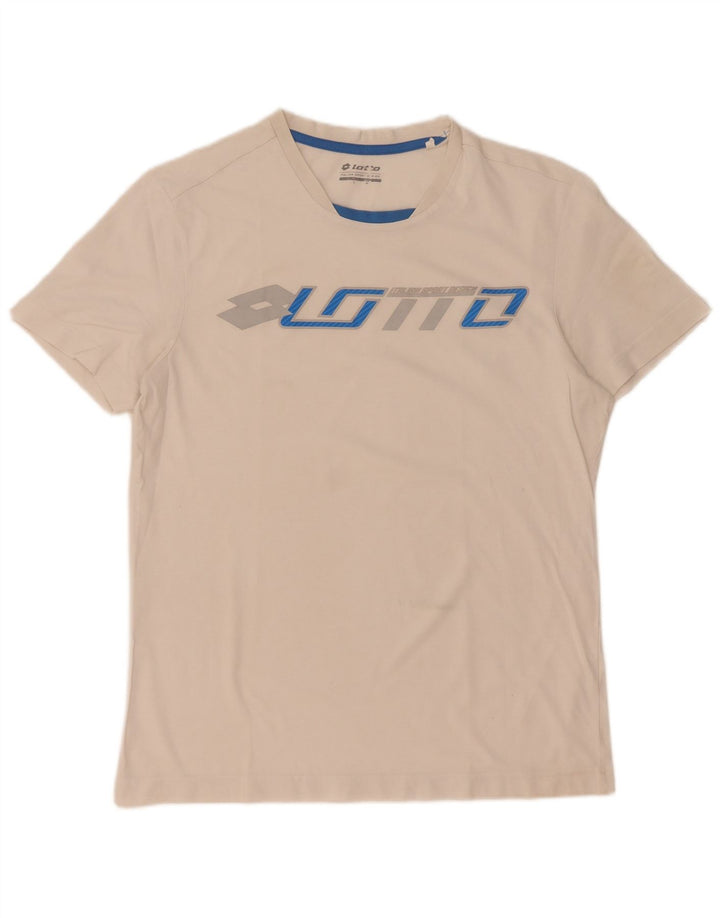 Lotto Herre Grafisk T-Shirt Top Medium Hvid