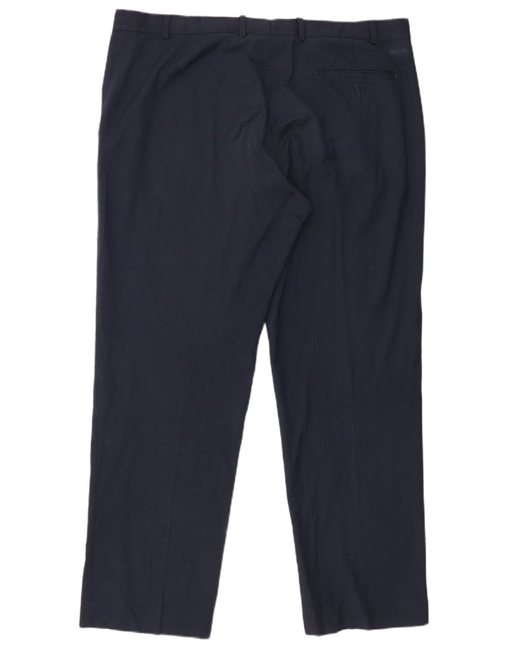 Marks & Spencer Herre Regular Suit Bukser W40 L31 Marineblå polyester