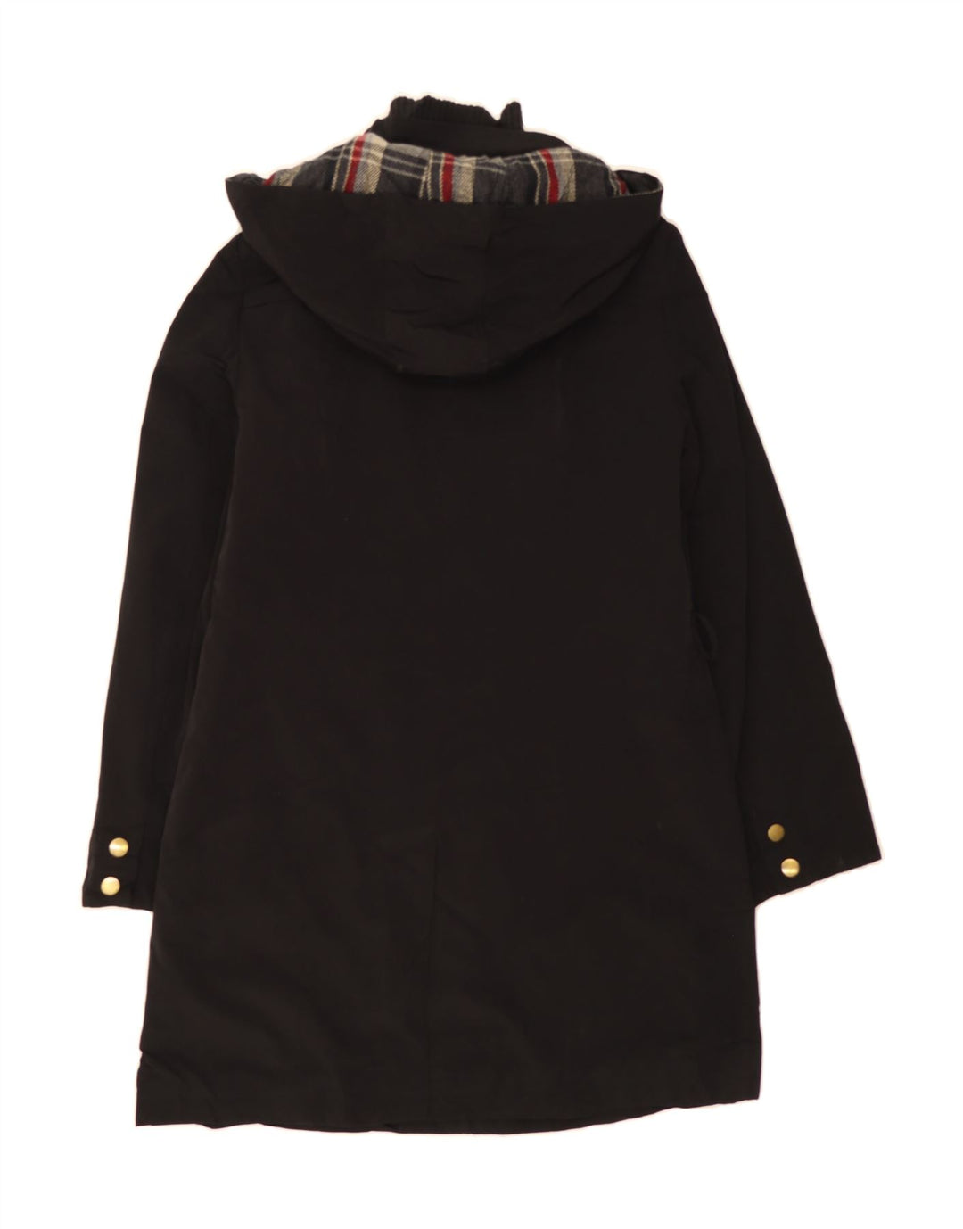 NAUTICA Womens Hooded Windbreaker Coat UK 16 Medium Black Polyester Vintage Nautica and Second-Hand Nautica from Messina Hembry 