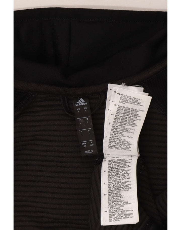 Adidas Træningsdragt med hætte til mænd, topjakke, stor sort polyester