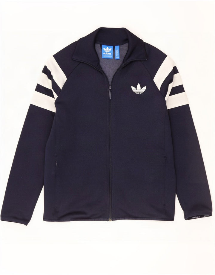 Adidas Grafisk træningsdragt topjakke til mænd Medium Navy Blue Colourblock