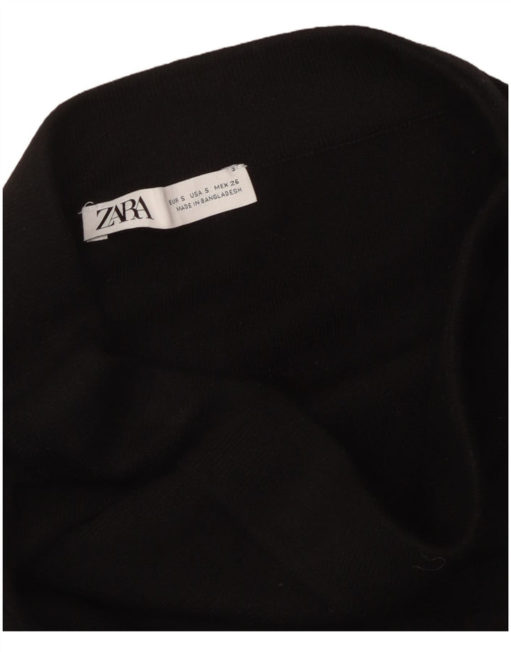 Zara Womens Knit Flared Skirt Small W26 Black