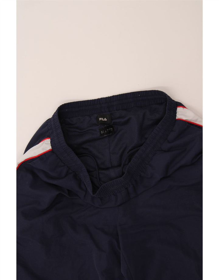 FILA Mens Tracksuit Trousers Large  Navy Blue Polyester Vintage Fila and Second-Hand Fila from Messina Hembry 