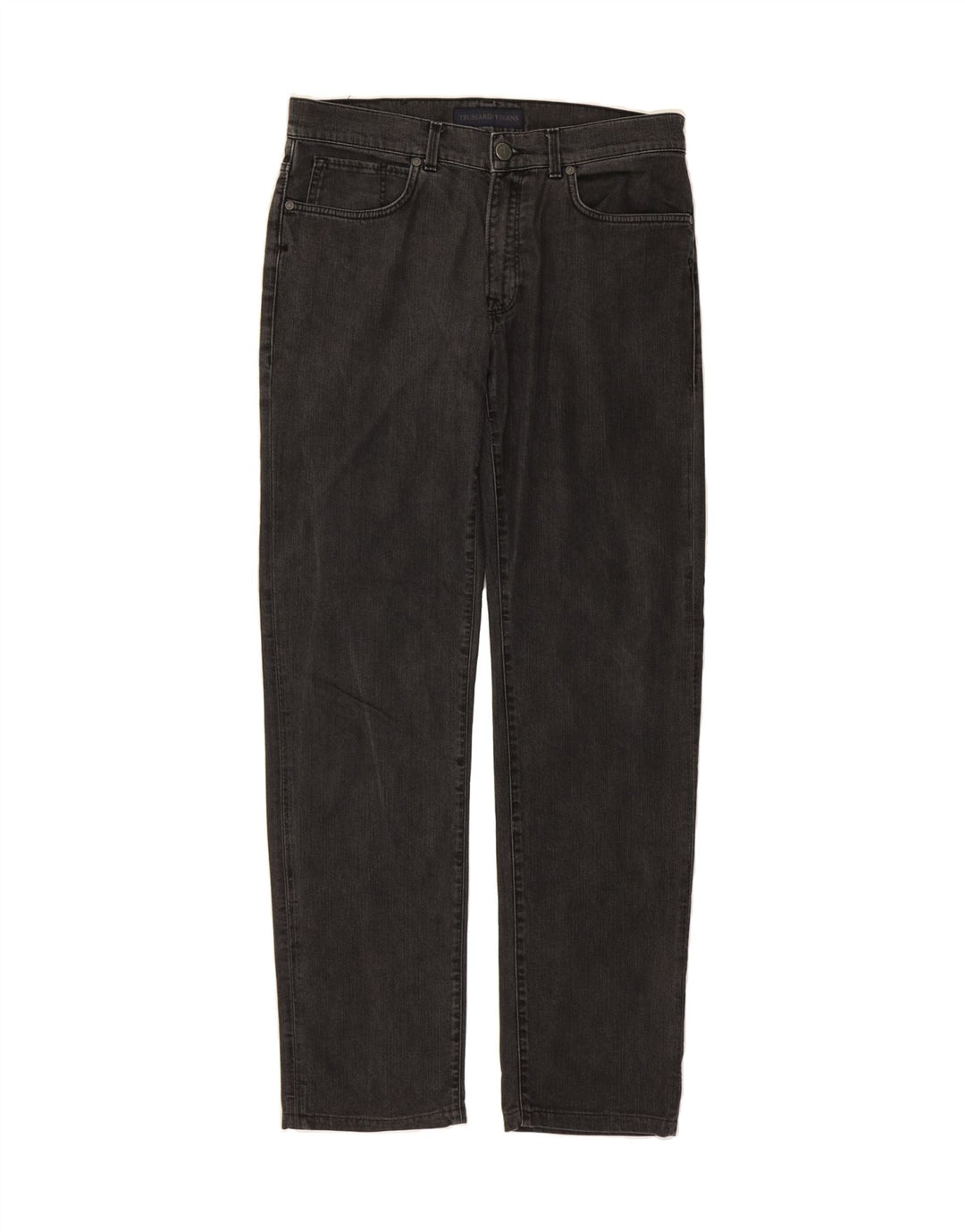 TRUSSARDI Mens Straight Jeans W33 L33 Black Cotton Vintage Trussardi and Second-Hand Trussardi from Messina Hembry 