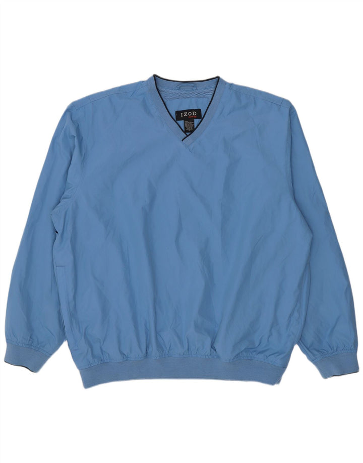 Izod Herre Pullover Træningsdragt Top Stor Blå Polyester