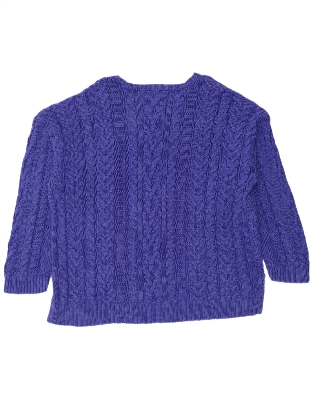 RALPH LAUREN Dame Boat Neck Jumper Sweater UK 22 3XL Blå Bomuld