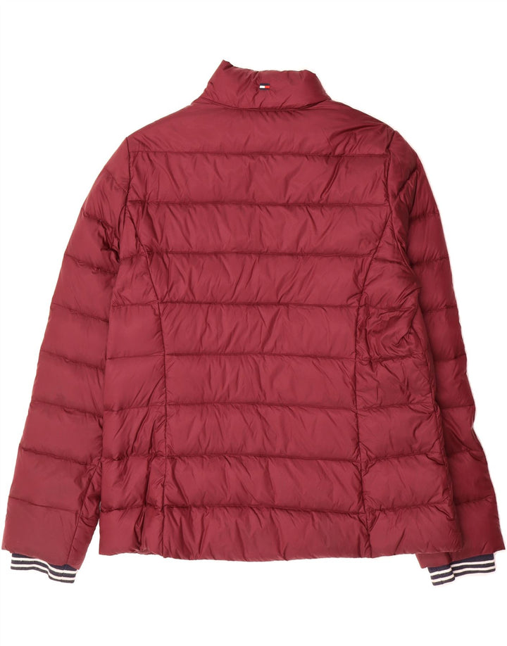 TOMMY HILFIGER Womens Padded Jacket UK 16 Large Burgundy Nylon Vintage Tommy Hilfiger and Second-Hand Tommy Hilfiger from Messina Hembry 