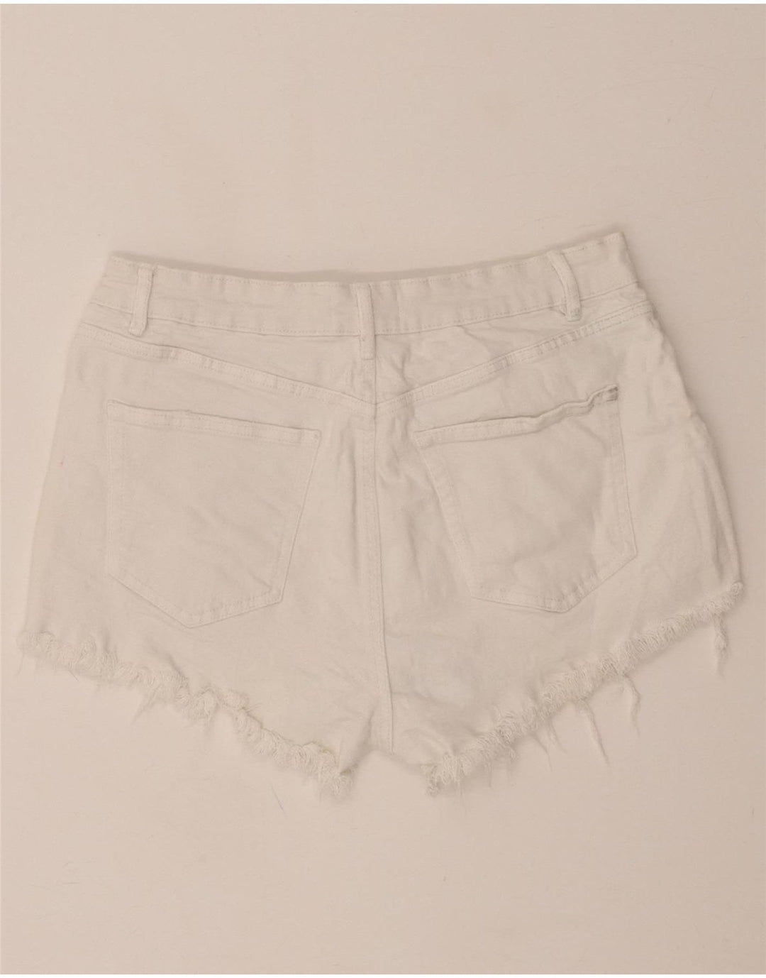 ZARA Womens Denim Shorts EU 42 Large W32 White Cotton Vintage Zara and Second-Hand Zara from Messina Hembry 