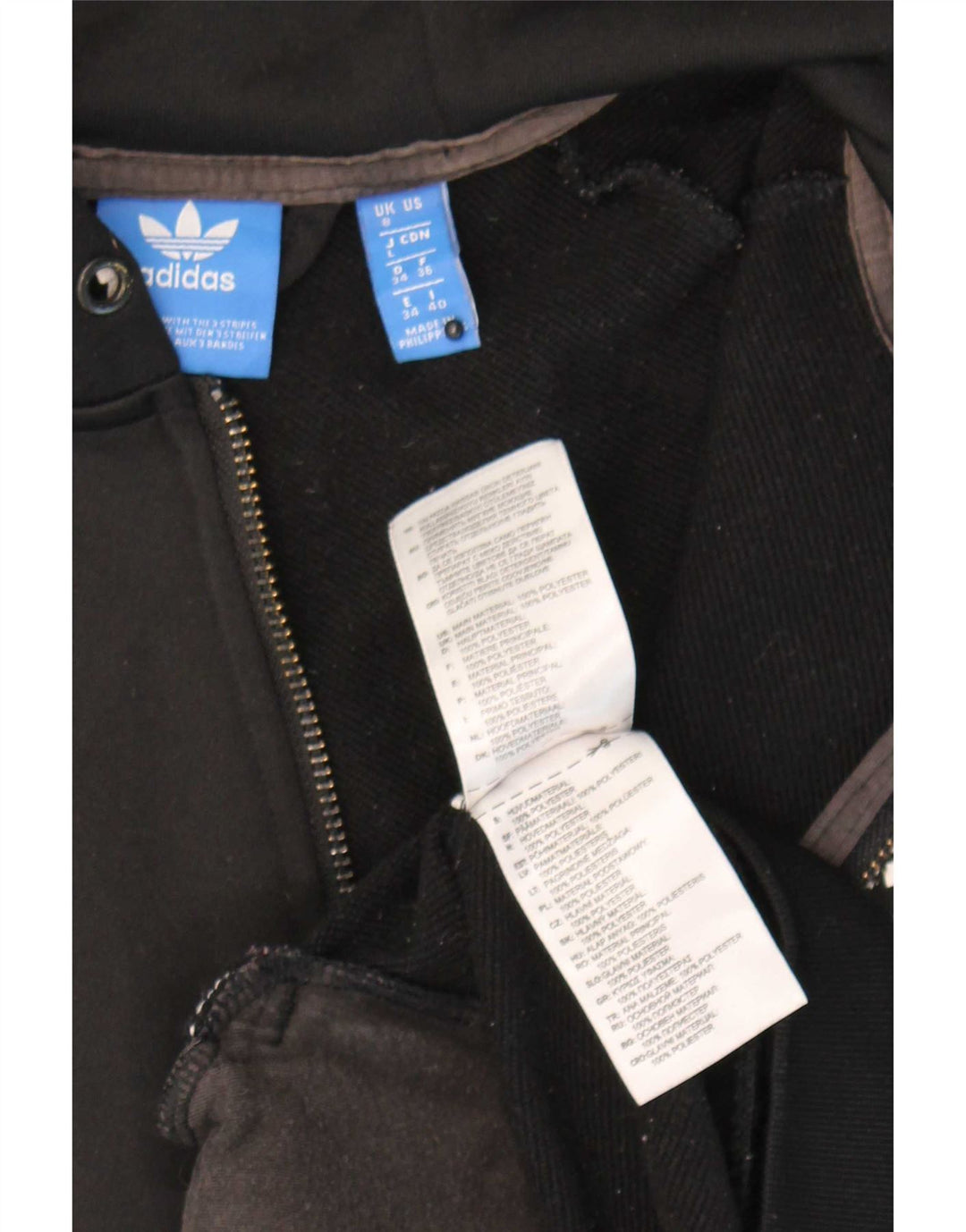 Adidas Dame Hættetrøje Sweater UK 8 Small Black Polyester