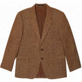 Formtreu Herre 2-knaps blazerjakke IT 52 XL Brun Ny Uld