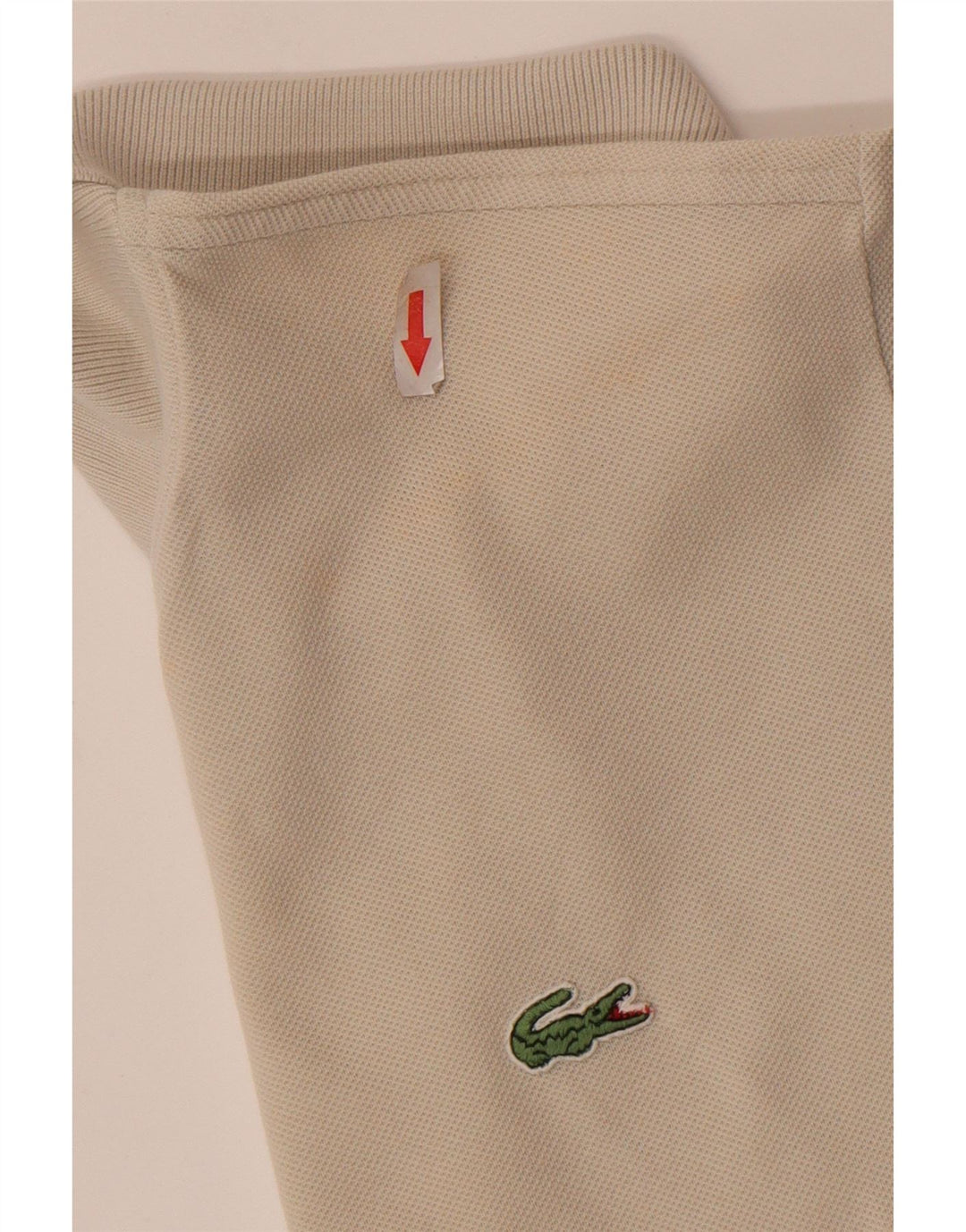 Lacoste herre poloshirt størrelse 4 Medium Off White Bomuld