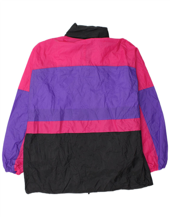 Vintage Regnjakke med hætte til mænd UK 44 2XL Flerfarvet Colourblock