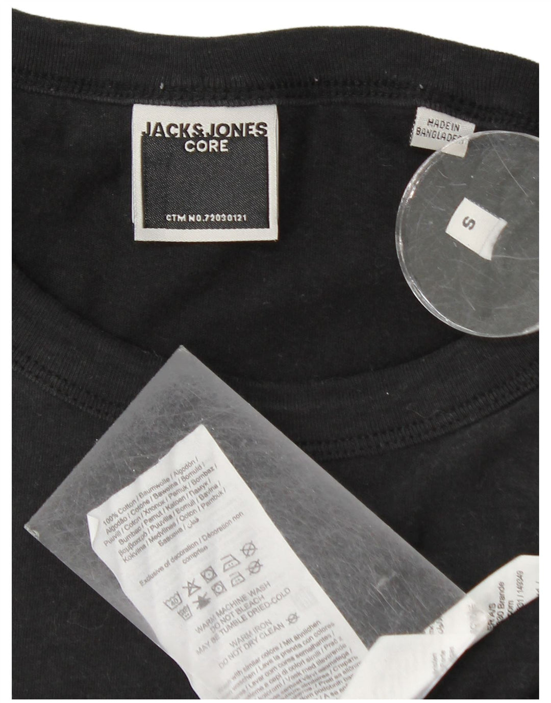 Jack & Jones herre T-shirt top lille sort bomuld