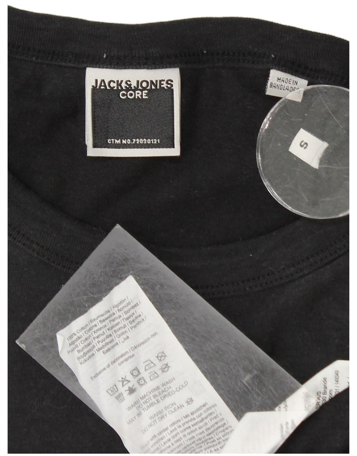 Jack & Jones herre T-shirt top lille sort bomuld