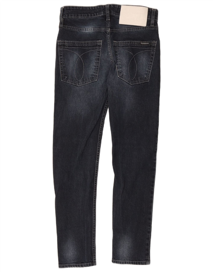 Calvin Klein Herre Slim Jeans W30 L28 Marineblå Bomuld