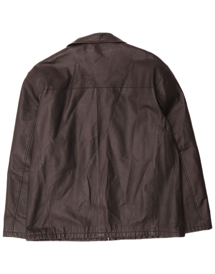 Angelo Litrico Herre Læderjakke UK 42 XL Sort