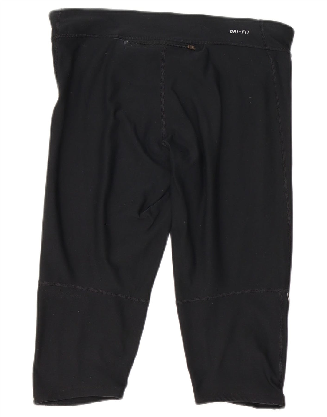 Nike Dame Dri Fit Capri Leggings UK 14 Large Black Polyester