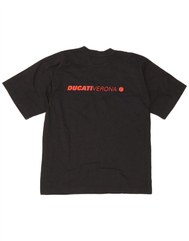 Ducati Herre Grafisk T-Shirt Top Medium Sort Bomuld