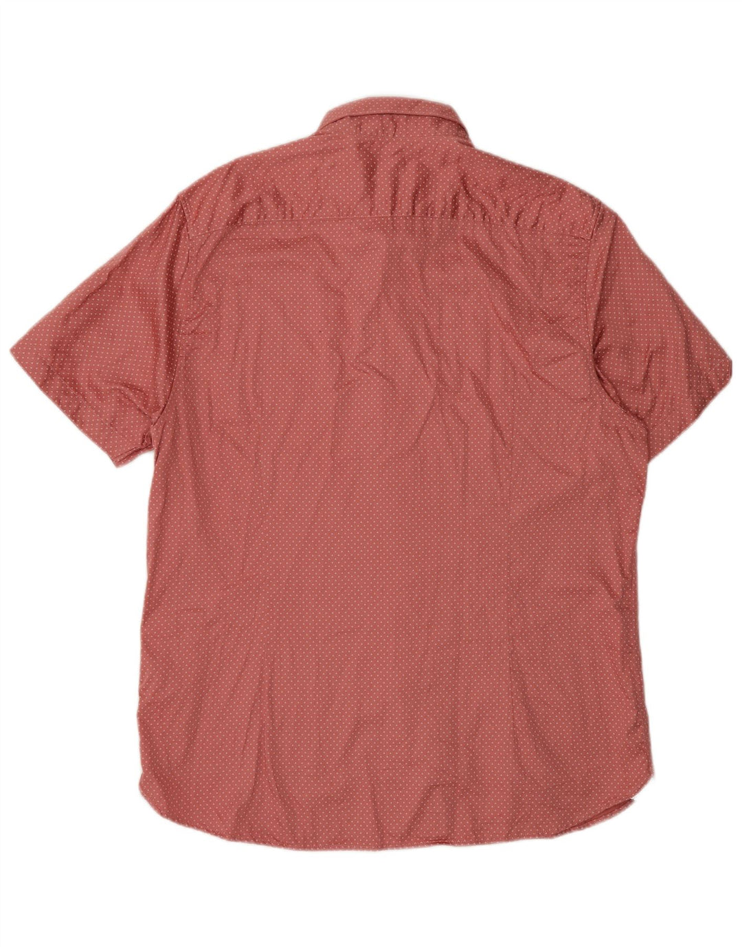Ted Baker Kortærmet Herreskjorte Størrelse 5 XL Pink Plettet Bomuld
